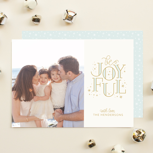 typographic holiday photo card