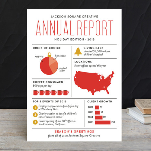 infographic holiday card