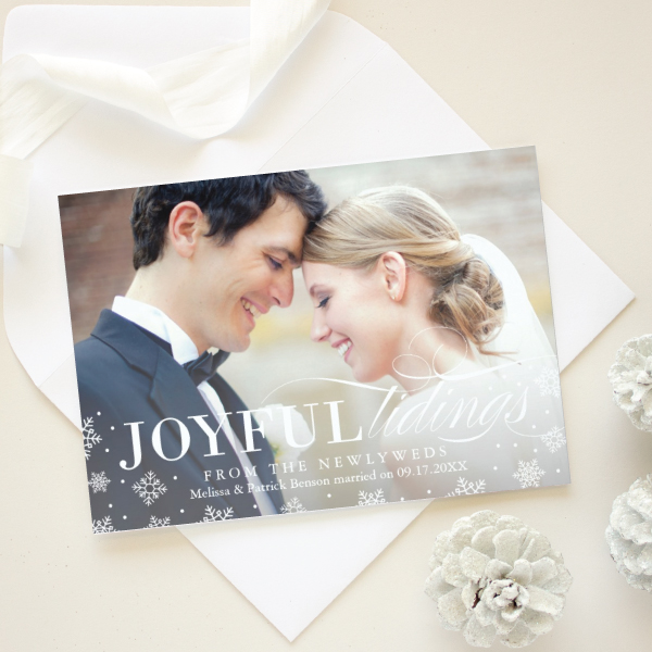 first christmas card for newlyweds